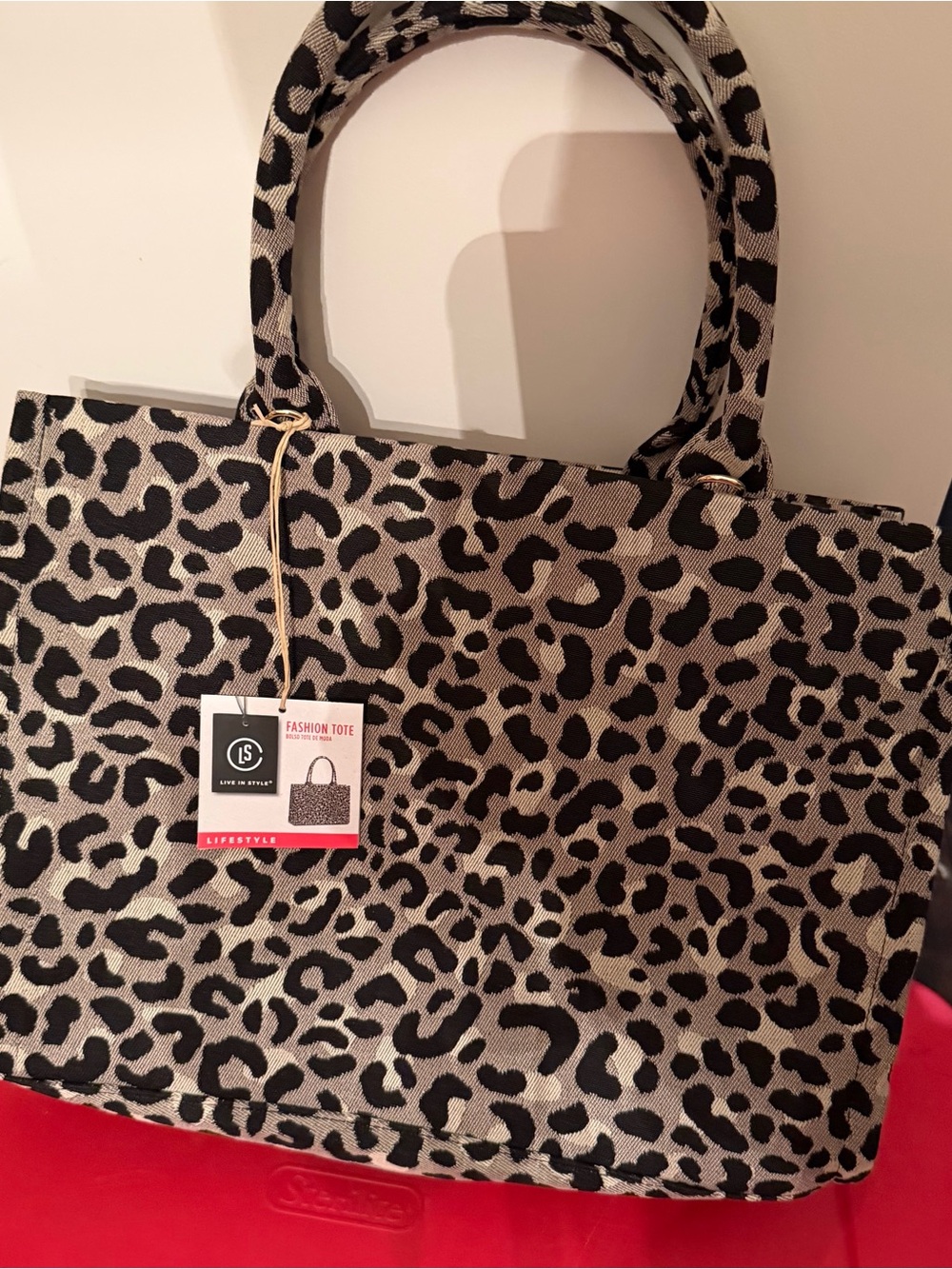 Fashion Tote - Black Leopard Print Aldi aisle of shame
